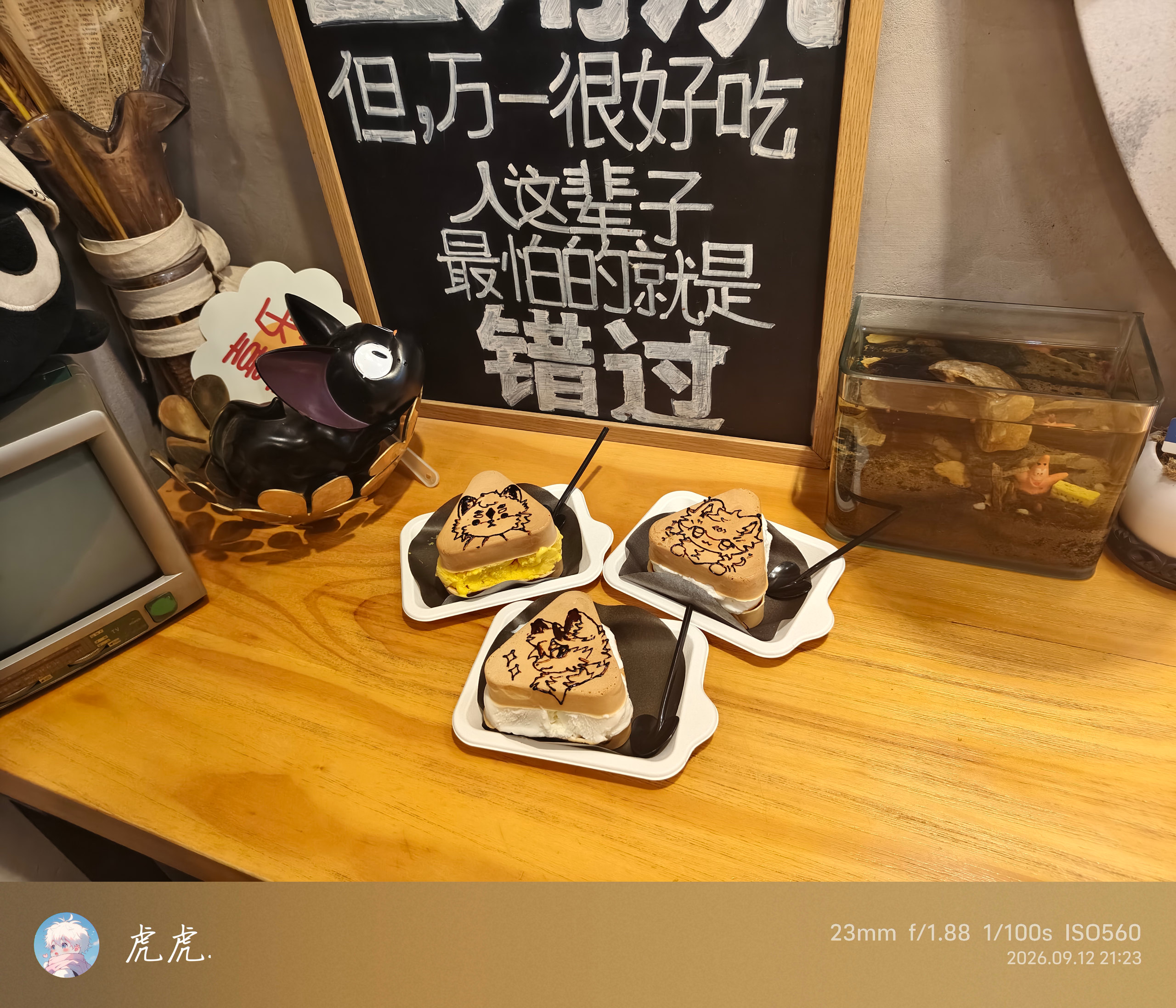 来三角猫与三角烧打卡啦 #三角猫 with @莯绿 @蓝海-Furry百科